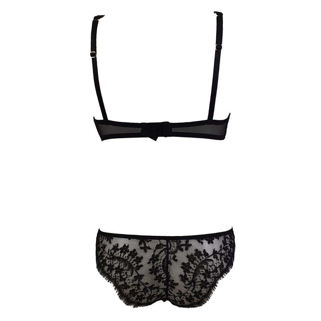 Daphne Underwire Lace Triangle Bra With Swarovski Crystals