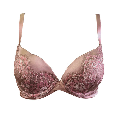 Tendresse Plunge Padded Push-up Bra In Silk And Lace