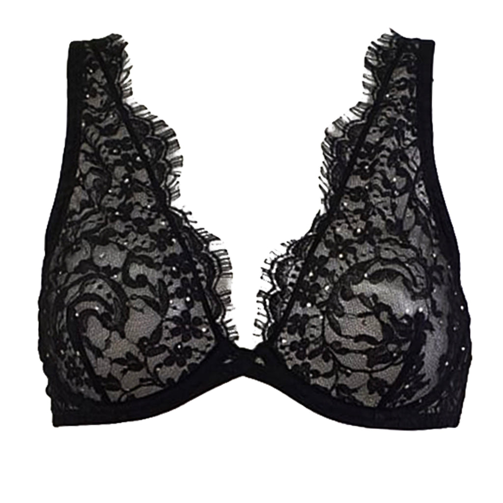 Daphne Underwire Lace Triangle Bra With Swarovski Crystals