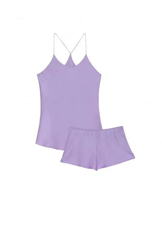 BELLA PANSY SILK CAMISOLE SET