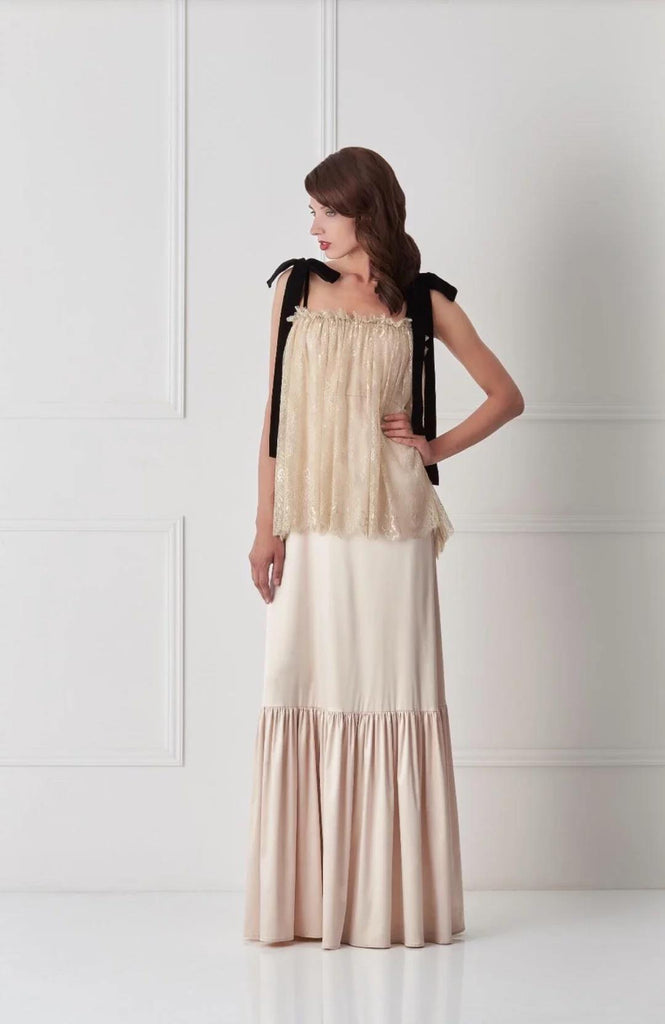 Open Shoulder Maxi Dress