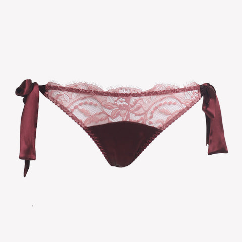 Berry Kiss Silk Bow Tie Brief