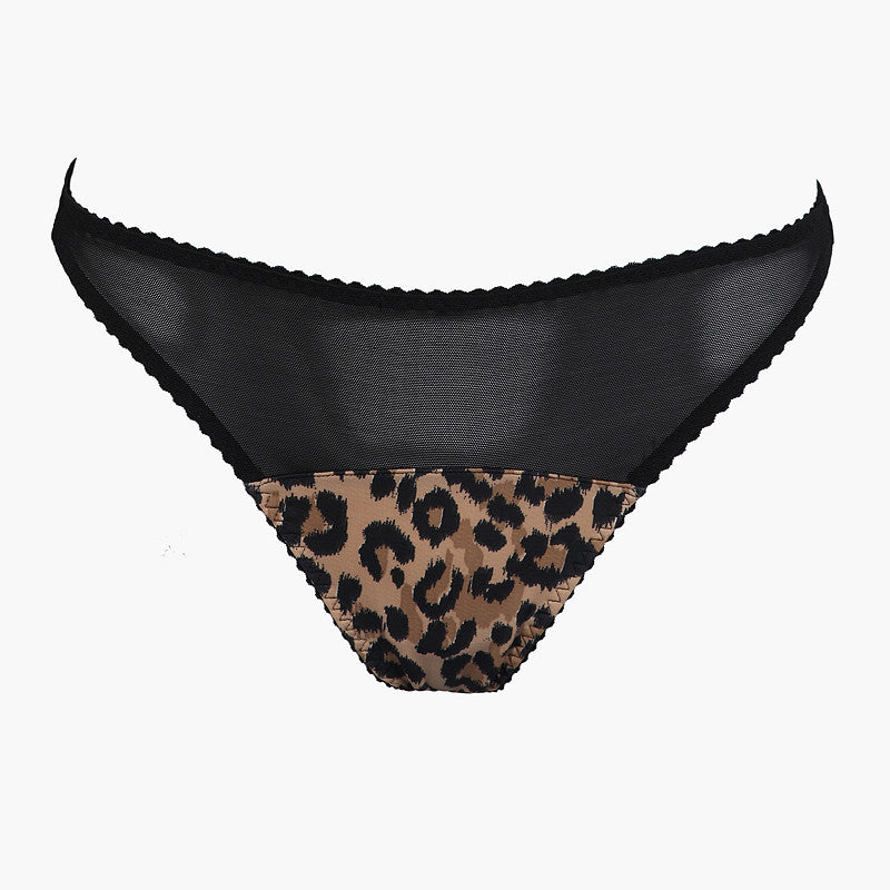 Kitty Leopard Print Thong