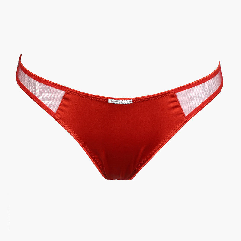 Confidence Silk and Mesh Thong