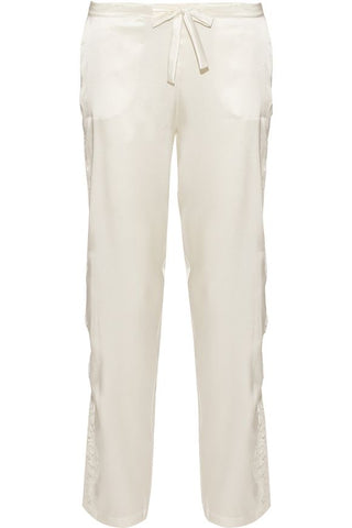 Macaroon Delight Lace-trimmed silk-blend satin pyjama pants
