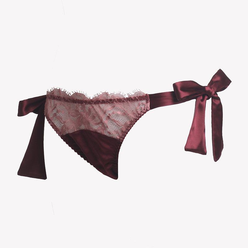 Berry Kiss Silk Bow Tie Brief