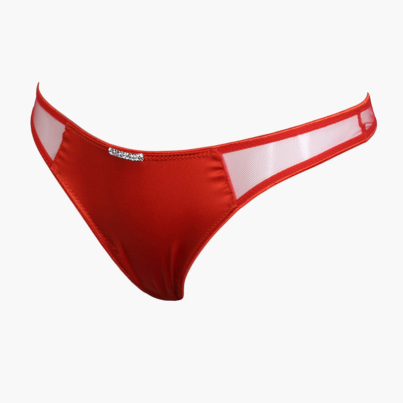 Confidence Silk and Mesh Thong