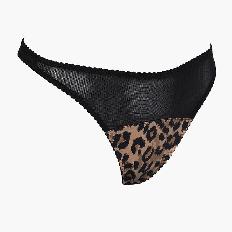 Kitty Leopard Print Thong