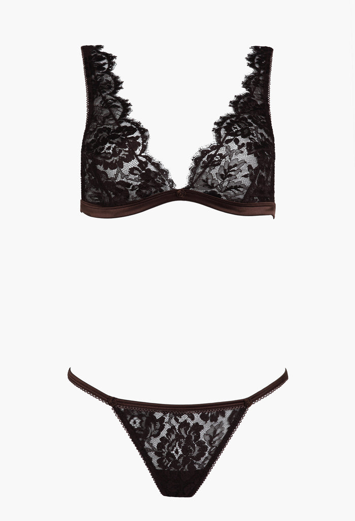 Chocolate Soft Triangle Bra