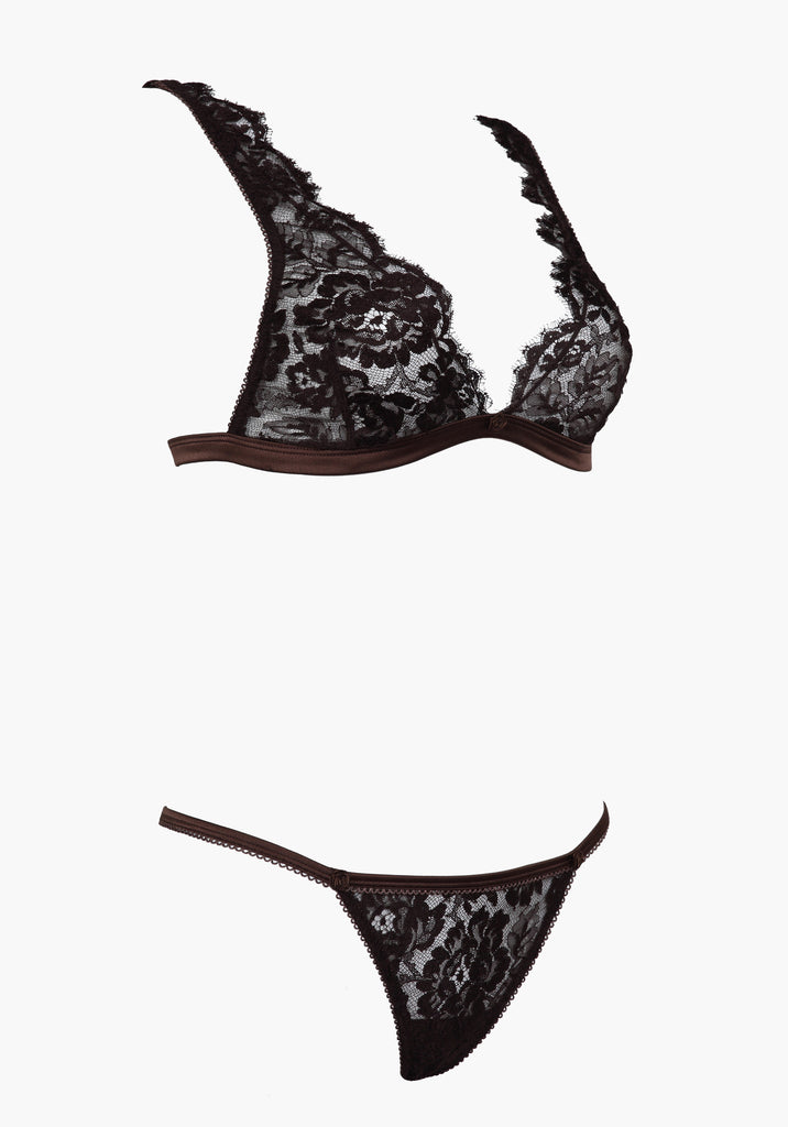 Chocolate Soft Triangle Bra