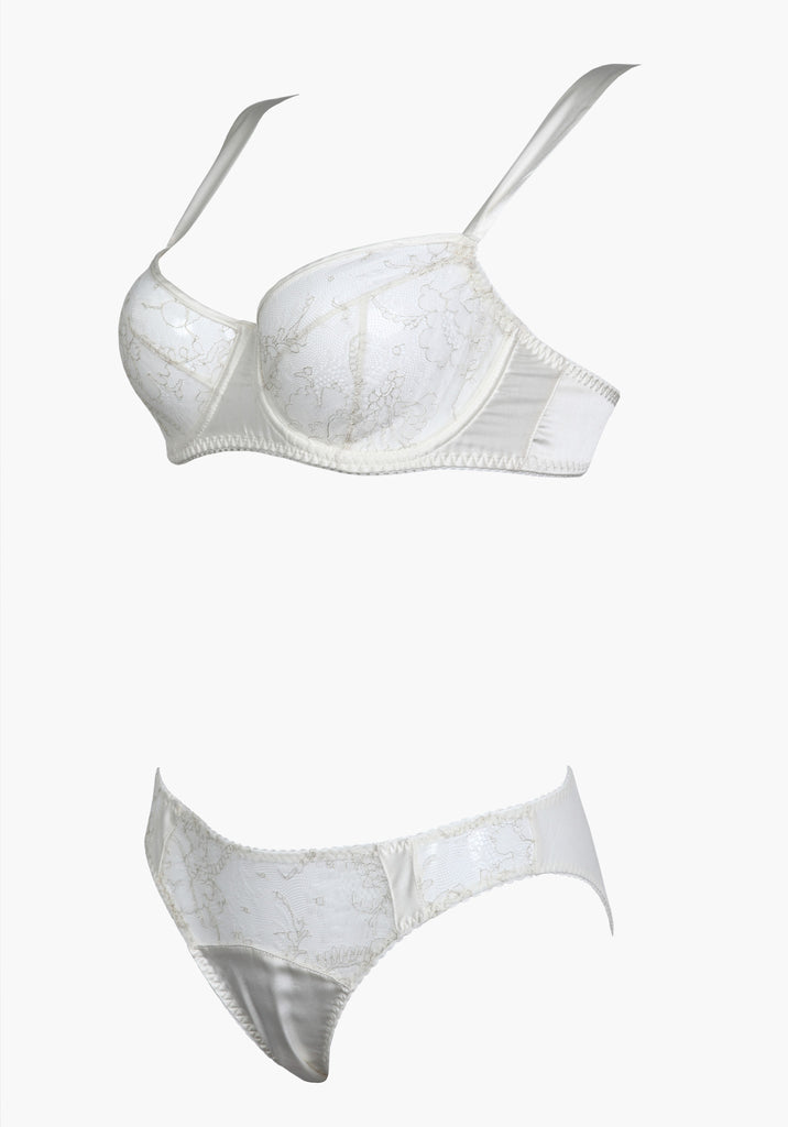 Snow Queen Lace Cup Balcony Bra