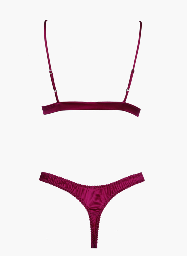 Tease Front Tie Lace Boudoir Bra