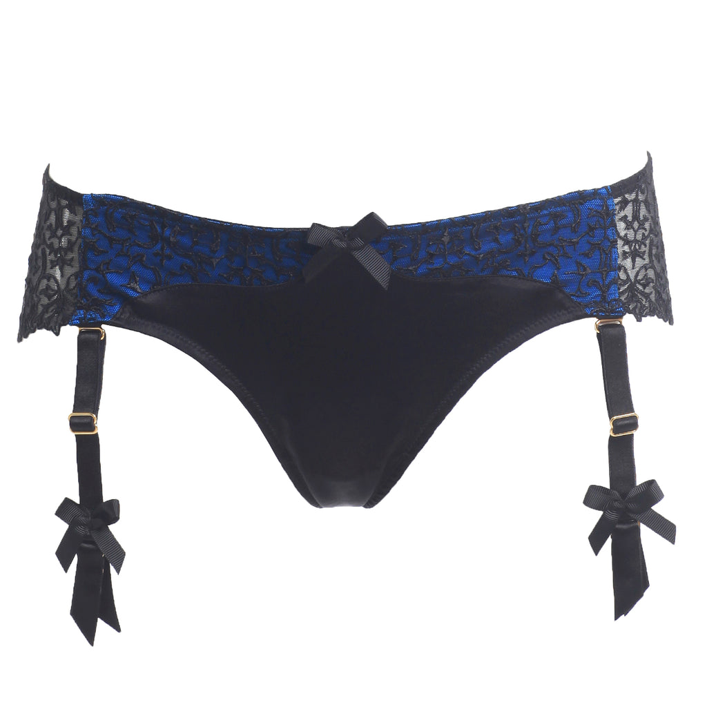 Lace Brief With Detachable Suspenders