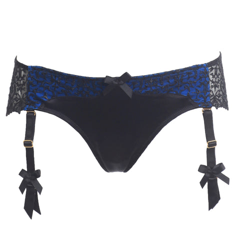 Lace Brief With Detachable Suspenders