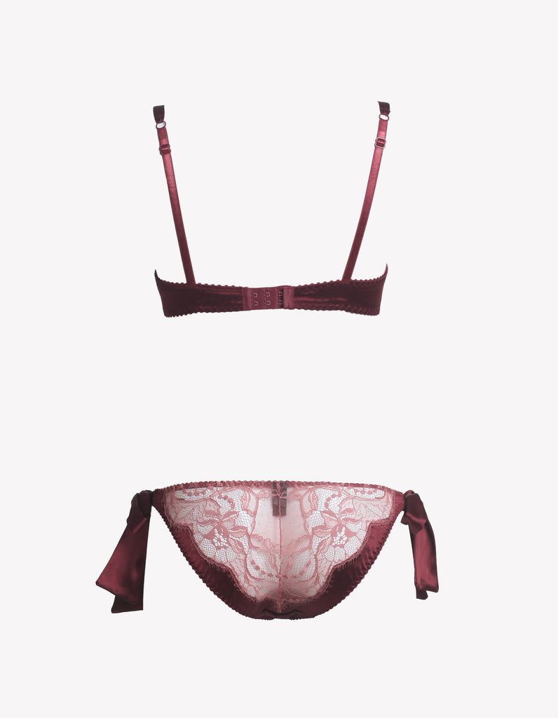 Berry Kiss Lace Padded Plunge Bra