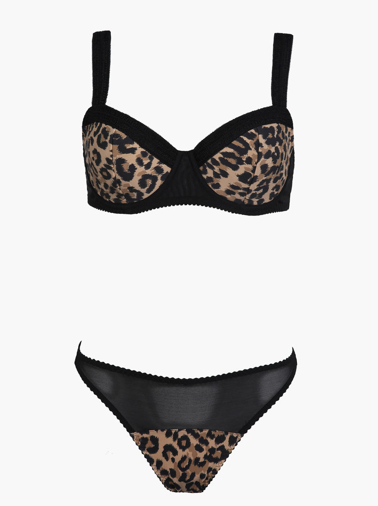 Kitty Leopard Print Thong