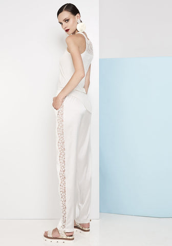 Lys D'Hiver Tank Top With Lace Insets On The Back