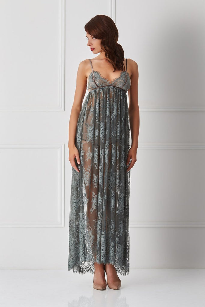 Lace Open Back Gown