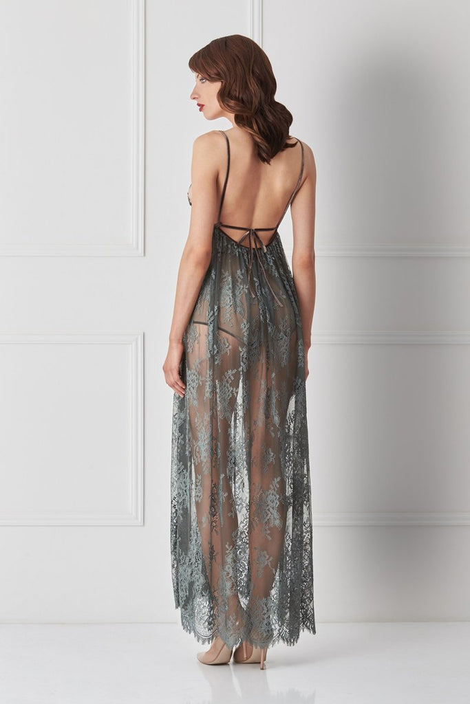 Lace Open Back Gown
